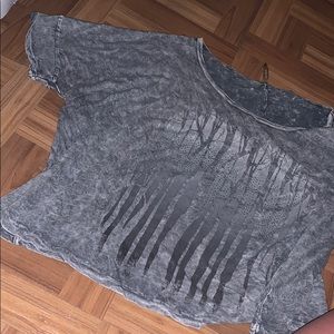 Cropped Grey T shirt